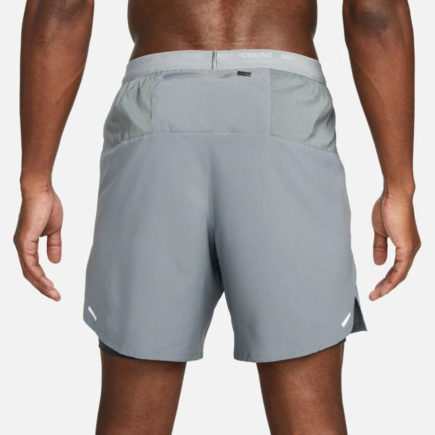 Nike Men's DRI-FIT Stride 7" 2-in-1 Shorts (084 - Smoke Grey/Dark Smoke Grey/Reflective Silver) 2 Nike Men's DRI-FIT Stride 7" 2-in-1 Shorts (084 - Smoke Grey/Dark Smoke Grey/Reflective Silver) - Image 2