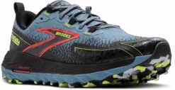 BROOKS Men's Cascadia 18 Wide (004 - Citadel/Ebony/Lime) -Shoes Fashion Store 110426 004 A Cascadia 18