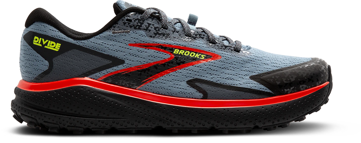 BROOKS Men's Divide 5 (004 - Citadel/Ebony/Lime) 1 BROOKS Men's Divide 5 (004 - Citadel/Ebony/Lime)