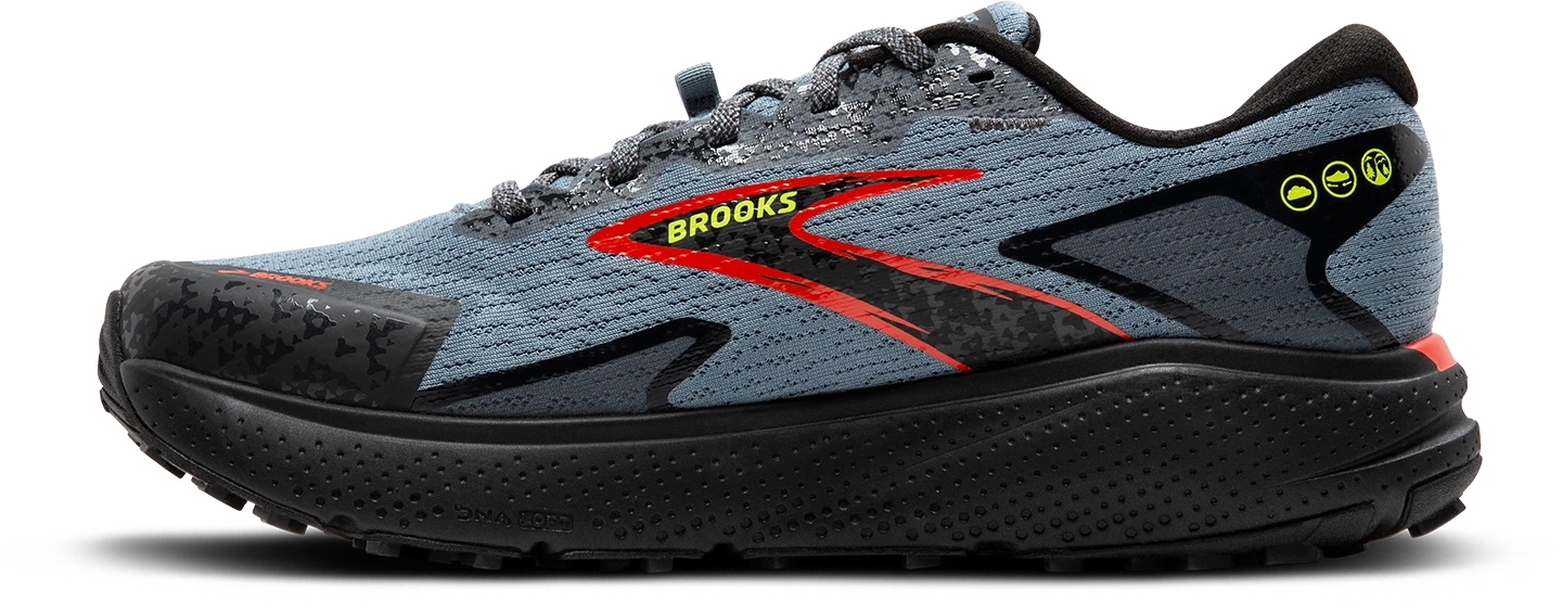 BROOKS Men's Divide 5 (004 - Citadel/Ebony/Lime) 2 BROOKS Men's Divide 5 (004 - Citadel/Ebony/Lime) - Image 2