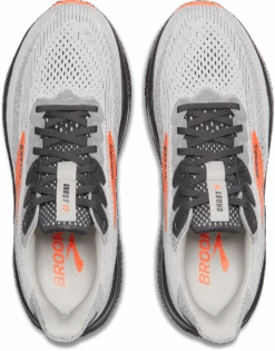 BROOKS Men's Ghost 17 (048 - Oyster Mushroom/Orange/Ebony) -Shoes Fashion Store 110442 048 O Ghost 17