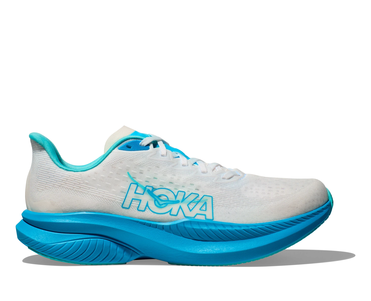 Hoka Men's Mach 6 (WKY - White/Skyward Blue) 1 Hoka Men's Mach 6 (WKY - White/Skyward Blue)