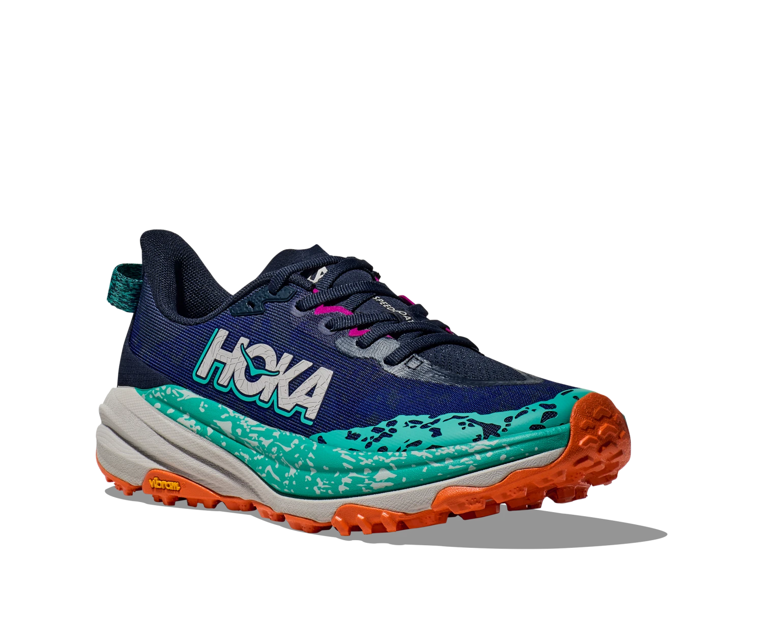 Hoka Women's Speedgoat 6 WIDE (VYM - Varsity Navy/Meteor) 3 Hoka Women's Speedgoat 6 WIDE (VYM - Varsity Navy/Meteor) - Image 3