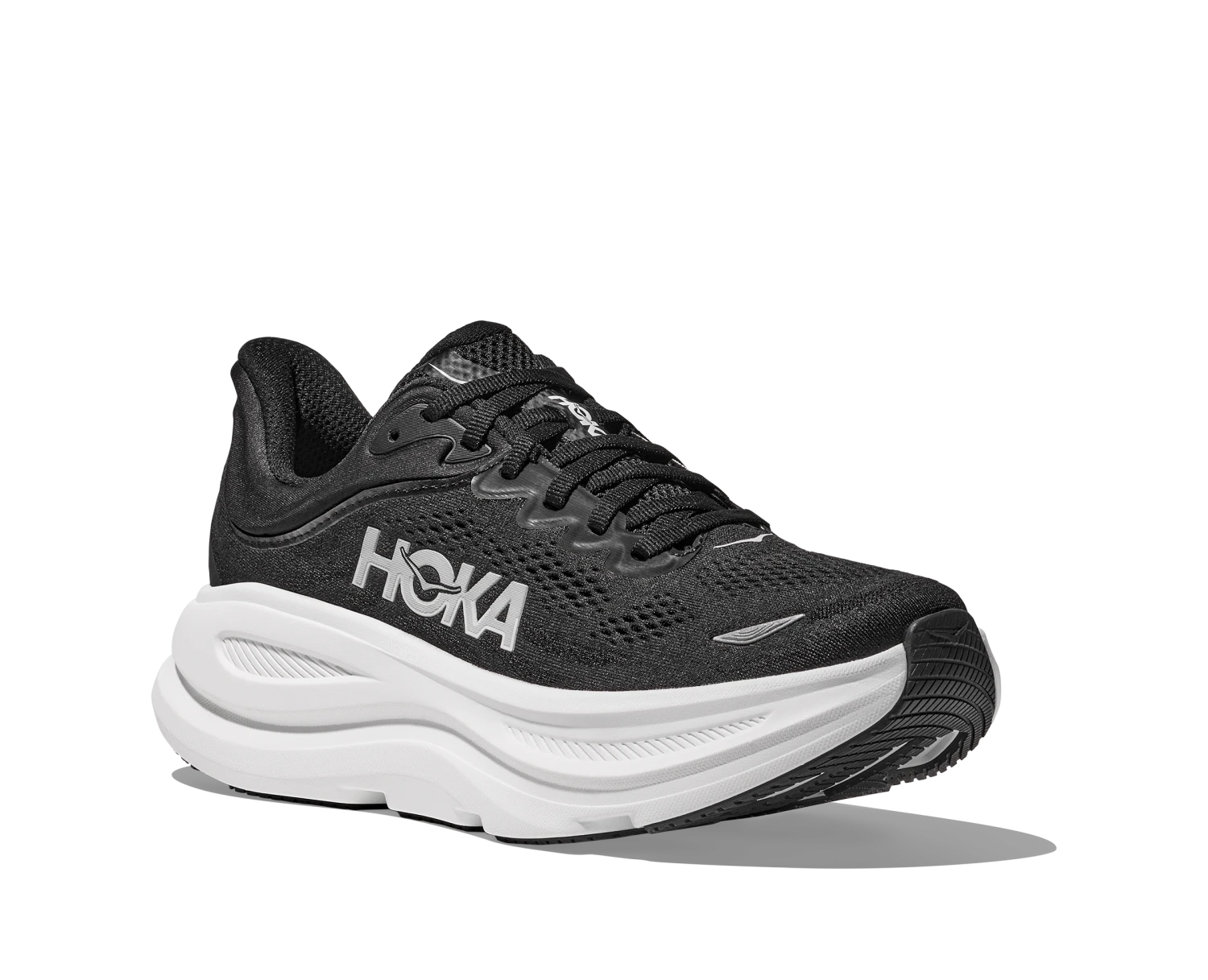 Hoka Men's Bondi 9 WIDE (BWHT - Black/White) 3 Hoka Men's Bondi 9 WIDE (BWHT - Black/White) - Image 3