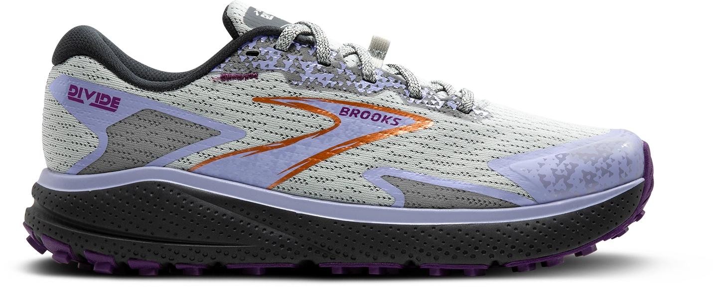 BROOKS Women's Divide 5 (080 - Mercury/Ebony/Sweet Lavender) 1 BROOKS Women's Divide 5 (080 - Mercury/Ebony/Sweet Lavender)