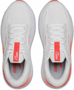 BROOKS Women's Ghost Max 2 (174 - White/Hot Coral) -Shoes Fashion Store 120420 174 O Ghost Max 2