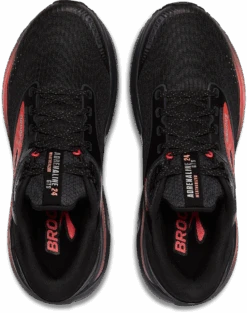 BROOKS Women's Adrenaline 24 Weatherized (044 - Black/Ebony/Hot Coral) -Shoes Fashion Store 120427 044 O Adrenaline GTS 24 Weatherized