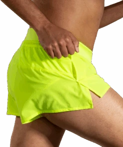 BROOKS Men's Sherpa 3" Split Short (305 - Nightlife) -Shoes Fashion Store 211329 305 MV Sherpa 3in Split Short