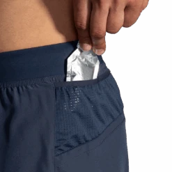 BROOKS Men's Sherpa 5" Short (455 - Blue Slate) -Shoes Fashion Store 211332 455 D3 Sherpa 5in Short