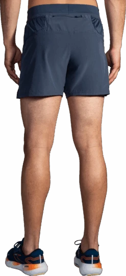 BROOKS Men's Sherpa 5" Short (455 - Blue Slate) -Shoes Fashion Store 211332 455 MB Sherpa 5in Short