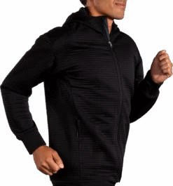 BROOKS Men's Activate Midweight Hoodie (001 - Black) -Shoes Fashion Store 211515 001 MV Activate Midweight Hoodie