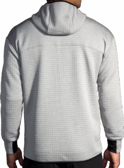 BROOKS Men's Activate Midweight Hoodie (066 - Htr Ash/Black) -Shoes Fashion Store 211515 066 MB Activate Midweight Hoodie