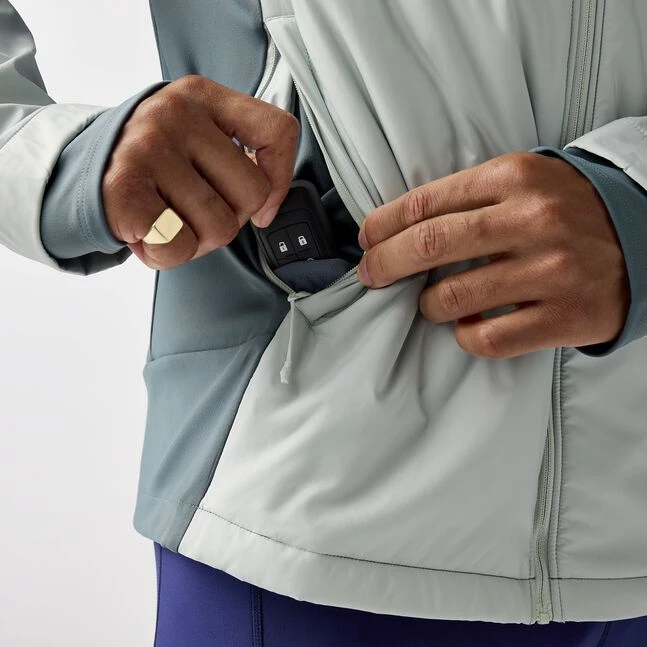 BROOKS Men's Shield Hybrid Jacket 3.0 (183 - Smoke/Storm) 3 BROOKS Men's Shield Hybrid Jacket 3.0 (183 - Smoke/Storm) - Image 3