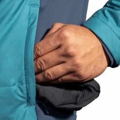 BROOKS Men's Shield Hybrid Jacket 3.0 (418 - Storm Blue/Blue Slate) -Shoes Fashion Store 211524 418 D1 Shield Hybrid Jacket 3