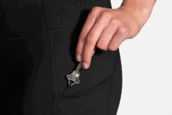 BROOKS Women's Method 1/2 Crop Tight (001 - Black) -Shoes Fashion Store 221477 001 D3 Method 12 Crop Tight