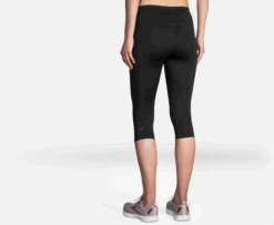 BROOKS Women's Method 1/2 Crop Tight (001 - Black) -Shoes Fashion Store 221477 001 MB Method 12 Crop Tight
