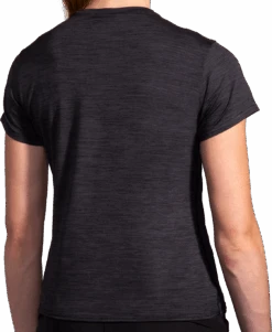 BROOKS Women’s Luxe Short Sleeve (009 - Heather Deep Black) -Shoes Fashion Store 221659 009 MB Luxe Short Sleeve
