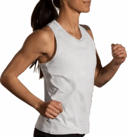 BROOKS Women’s Luxe Tank (170 - Htr Lt Ash) -Shoes Fashion Store 221660 170 MV Luxe Tank