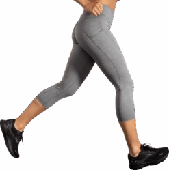 BROOKS Women’s Spark Capri (033 - Heather Charcoal) -Shoes Fashion Store 221663 033 MV Spark Capri