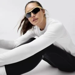 BROOKS Women’s Luxe Long Sleeve (100 - White) -Shoes Fashion Store 221683 100 mv2 luxe womens long sleeve running shirt