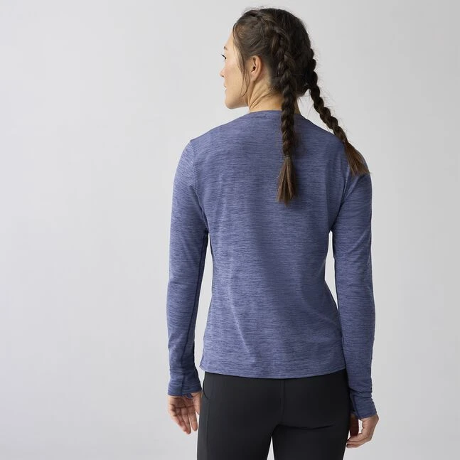 BROOKS Women’s Luxe Long Sleeve (476 - Heather Nightshadow) 2 BROOKS Women’s Luxe Long Sleeve (476 - Heather Nightshadow) - Image 2