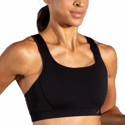 BROOKS Women's Convertible 2.0 Sports Bra (001 - Black) -Shoes Fashion Store 350089 001 MV Convertible Run Bra 2