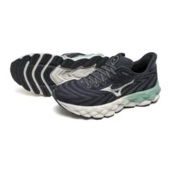 Mizuno Women's Wave Sky 8 (5373 - India Ink/Silver) -Shoes Fashion Store 411463 5373 10