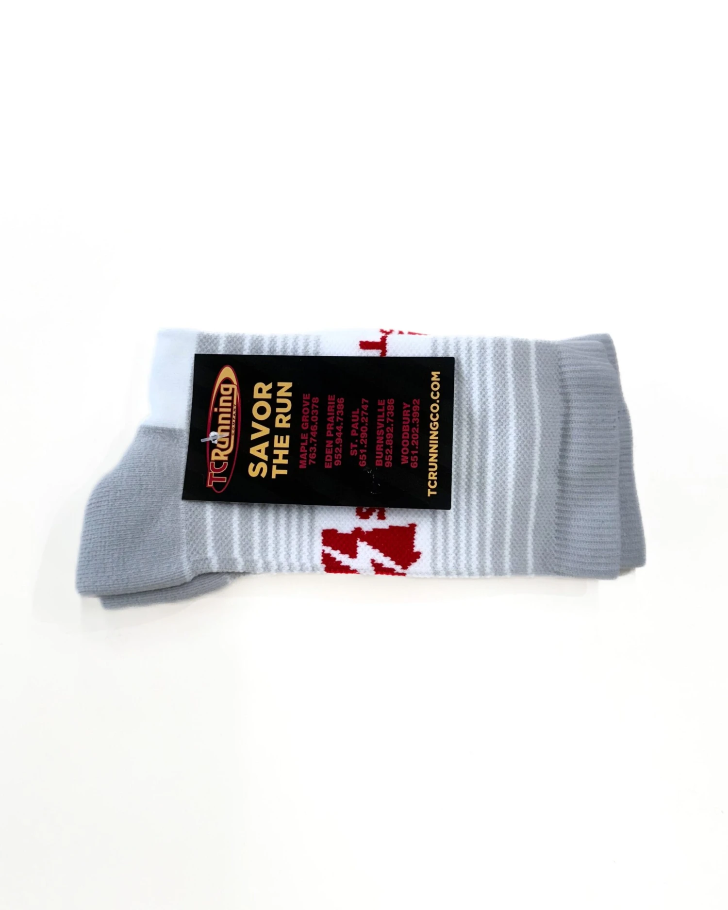 TCRC Custom Crew Socks (Grey/Red) 4 TCRC Custom Crew Socks (Grey/Red) - Image 4