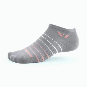ASPIRE ZERO Running Sock (Stripe Pewter Pink) 1 ASPIRE ZERO Running Sock (Stripe Pewter Pink)