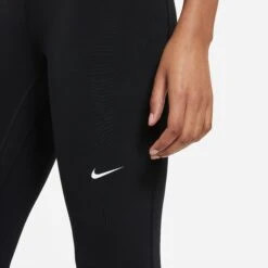 Nike Women's Pro Mid-Rise Crop Mesh-Panel Leggings (013 - Black/White) -Shoes Fashion Store AURORA CZ9803 013 PHSYM001 2000