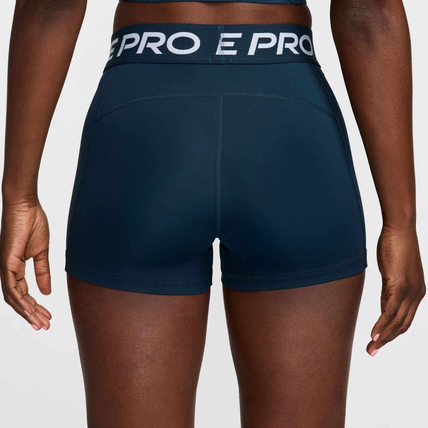 Nike Women's Pro 3" Shorts (478 - Armory Navy/White) 3 Nike Women's Pro 3" Shorts (478 - Armory Navy/White) - Image 3