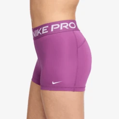 Nike Women's Pro 3" Shorts (518 - Hot Fuchsia/White) -Shoes Fashion Store AURORA CZ9857 518 PHSYM001 2000
