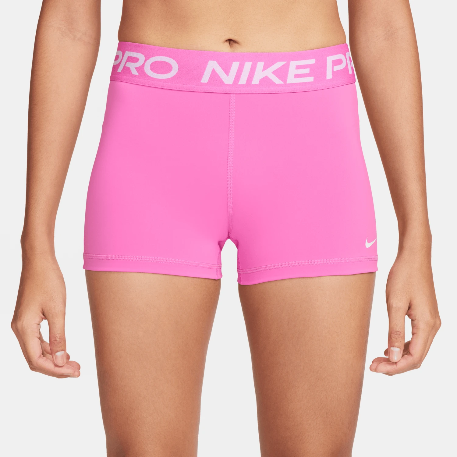 Nike Women's Pro 3" Shorts (675 - Playful Pink/White) 1 Nike Women's Pro 3" Shorts (675 - Playful Pink/White)