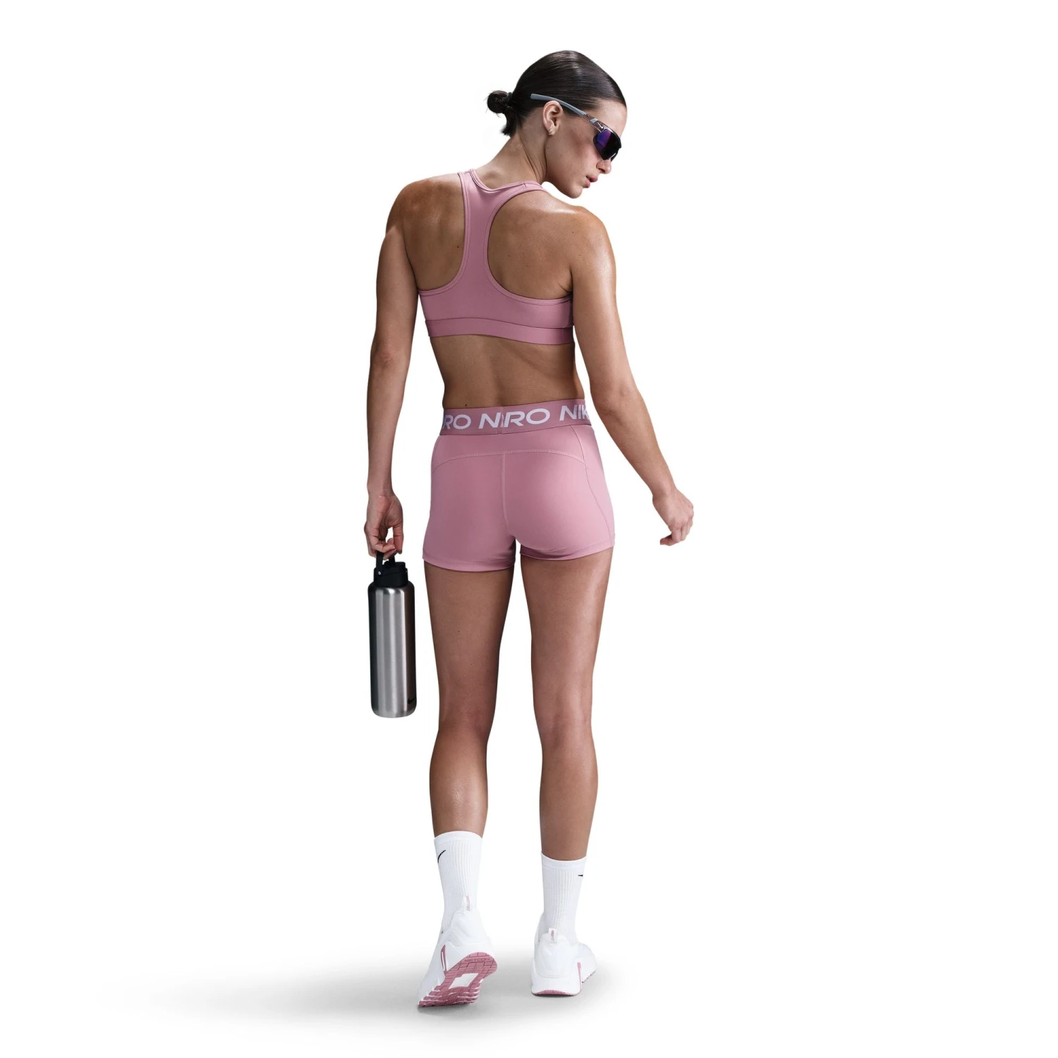 Nike Women's Pro 3" Shorts (699 - Elemental Pink/White) 3 Nike Women's Pro 3" Shorts (699 - Elemental Pink/White) - Image 3