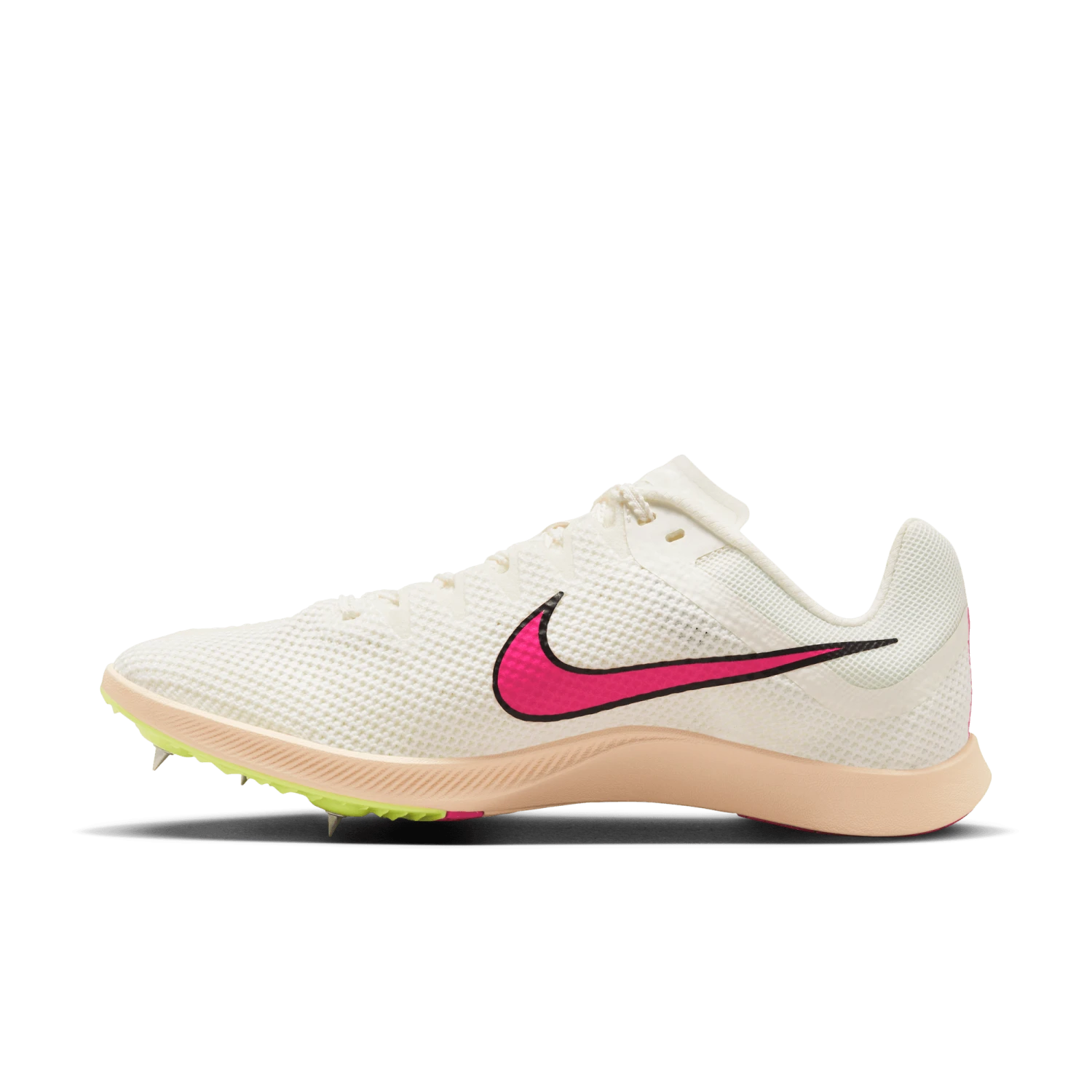 Nike Unisex Zoom Rival Distance (101 - Sail/Fierce Pink-LT Lemon Twist) 2 Nike Unisex Zoom Rival Distance (101 - Sail/Fierce Pink-LT Lemon Twist) - Image 2
