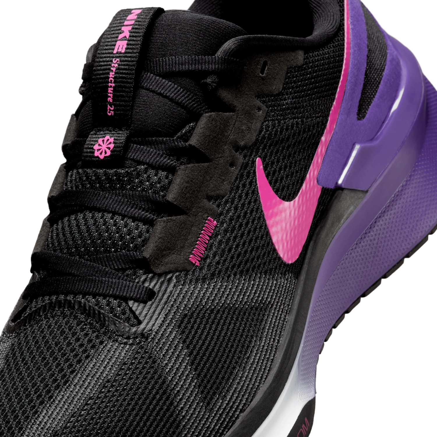 Nike Men’s Structure 25 (010 - Black/Laser Fuchsia-Anthracite) 4 Nike Men’s Structure 25 (010 - Black/Laser Fuchsia-Anthracite) - Image 4