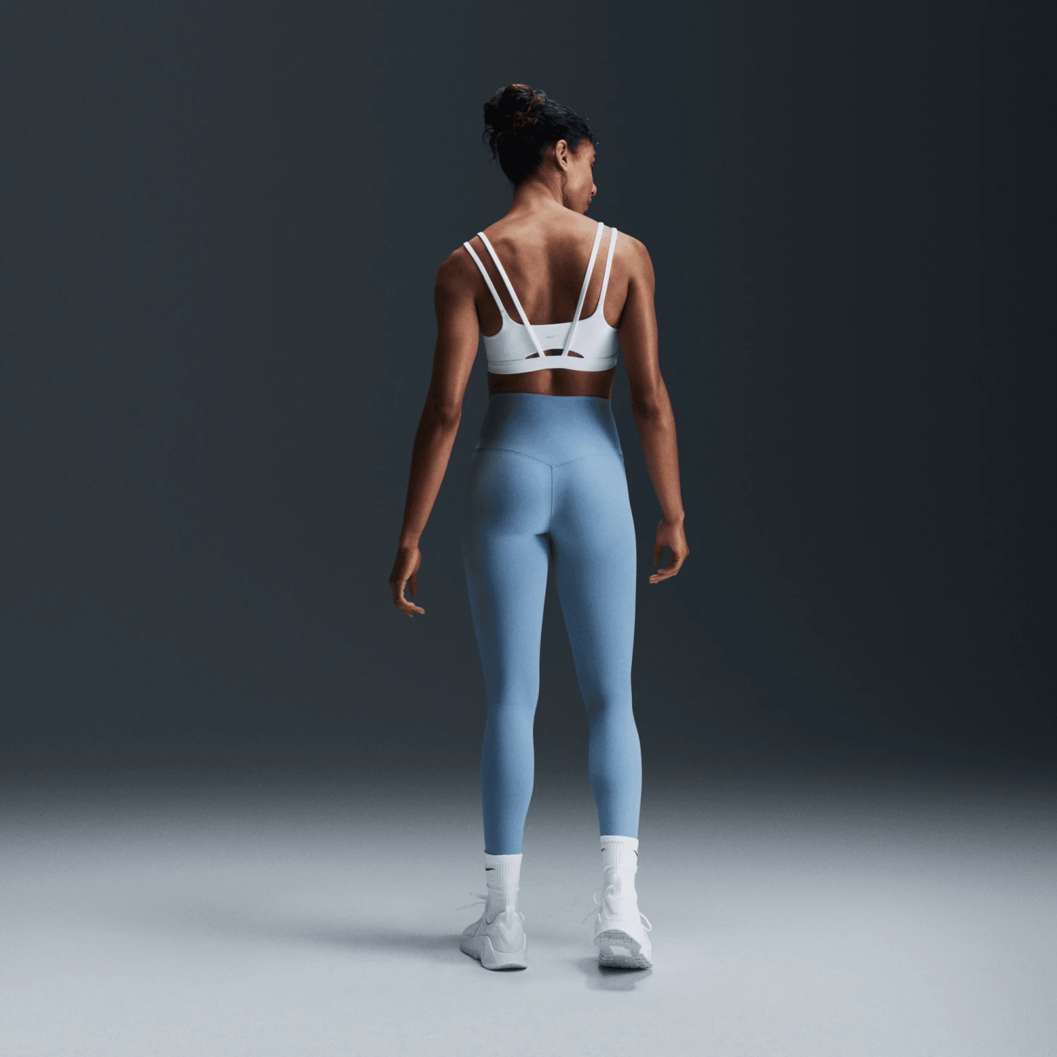 Nike Women's Zenvy Strappy Light-Support Padded Sports Bra (100 - White/PCG3C) 6 Nike Women's Zenvy Strappy Light-Support Padded Sports Bra (100 - White/PCG3C) - Image 6