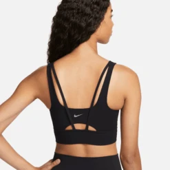 Nike Women's Zenvy Medium-Support Padded Longline Sports Bra (010 - Black/Sail) -Shoes Fashion Store AURORA DO6619 010 PHSFM001 2000