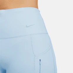Nike Women’s Go Firm-Support High-Waisted 8” Shorts (441 - Light Armory Blue/Black) -Shoes Fashion Store AURORA DQ5923 441 PHSYM003 2000