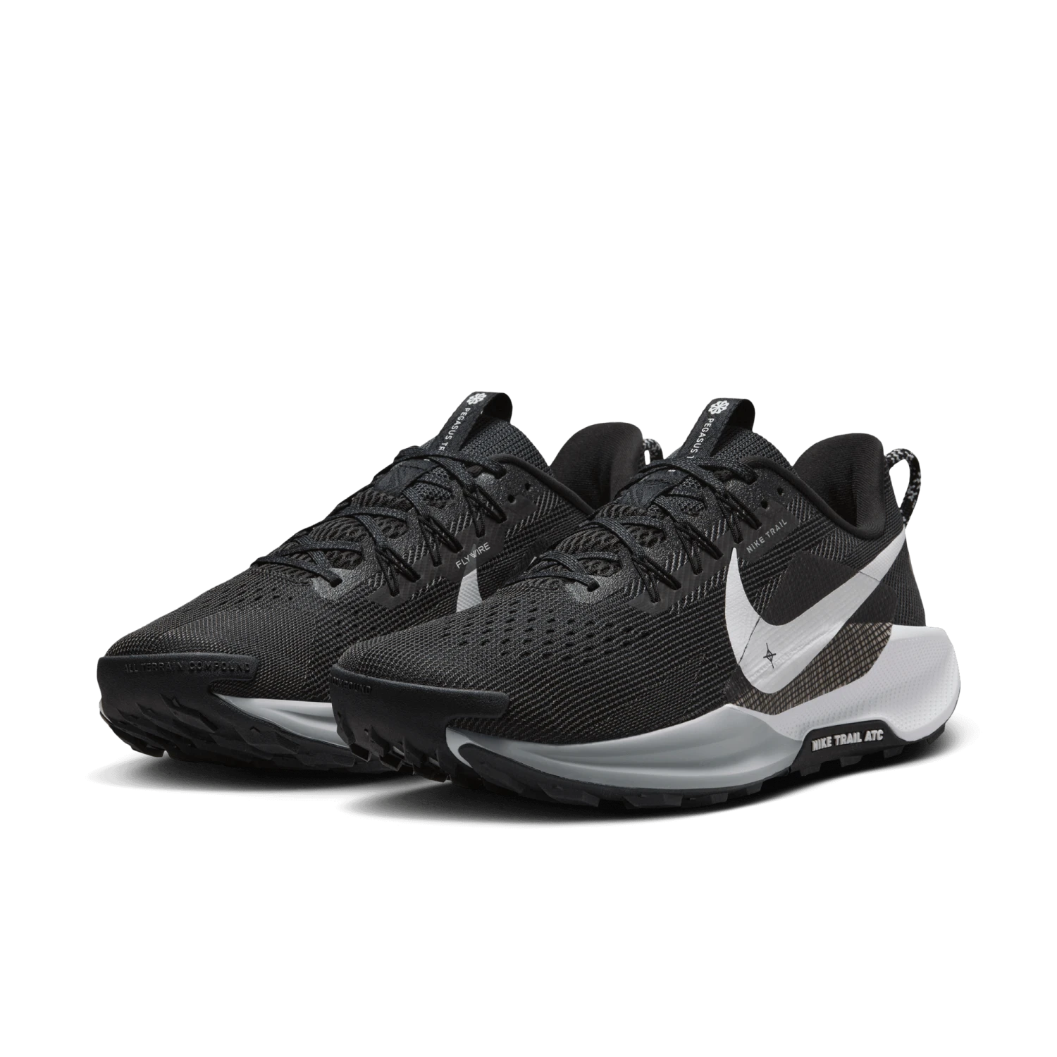 Nike Men’s React Pegasus Trail 5 (001 - Black/White-Anthracite-Wolf Grey) 3 Nike Men’s React Pegasus Trail 5 (001 - Black/White-Anthracite-Wolf Grey) - Image 3