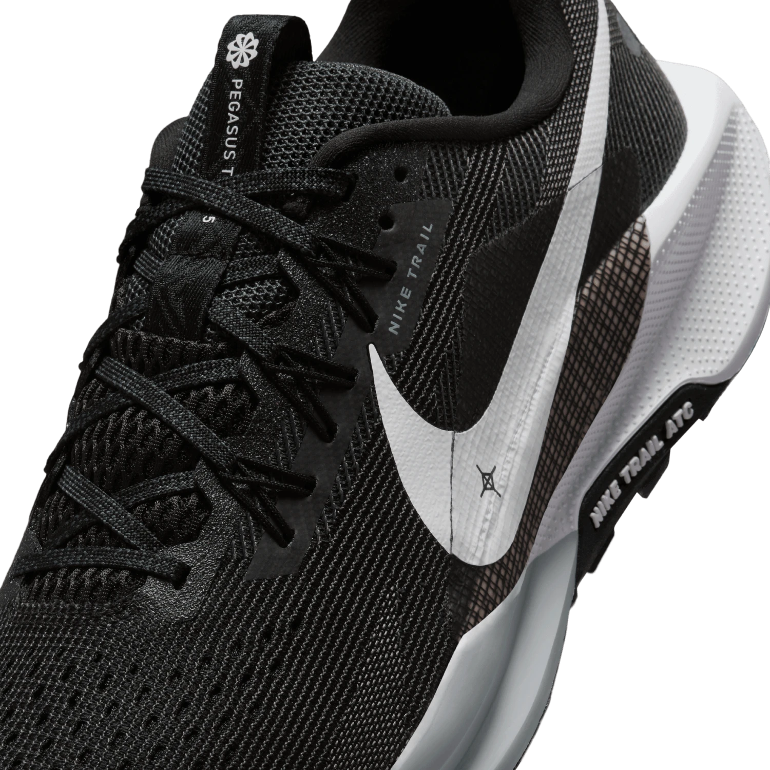 Nike Men’s React Pegasus Trail 5 (001 - Black/White-Anthracite-Wolf Grey) 4 Nike Men’s React Pegasus Trail 5 (001 - Black/White-Anthracite-Wolf Grey) - Image 4
