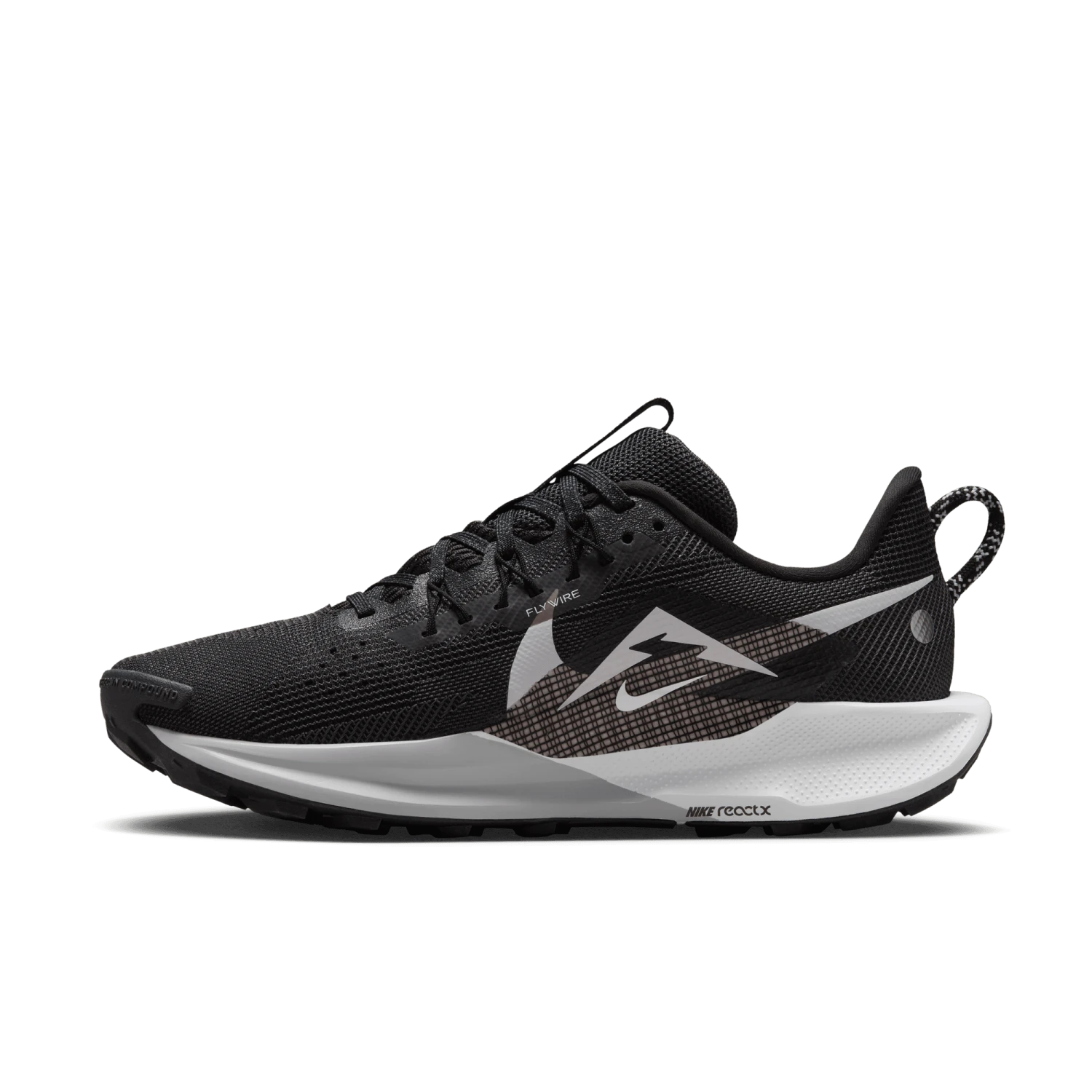 Nike Women’s React Pegasus Trail 5 (001 - Black/White-Anthracite-Wolf Grey) 2 Nike Women’s React Pegasus Trail 5 (001 - Black/White-Anthracite-Wolf Grey) - Image 2