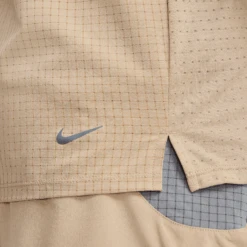 Nike Men's DRI-FIT Trail Solar Chase Short-Sleeve Running Top (247 - Khaki/Black) -Shoes Fashion Store AURORA DV9305 247 PHSYM004 2000