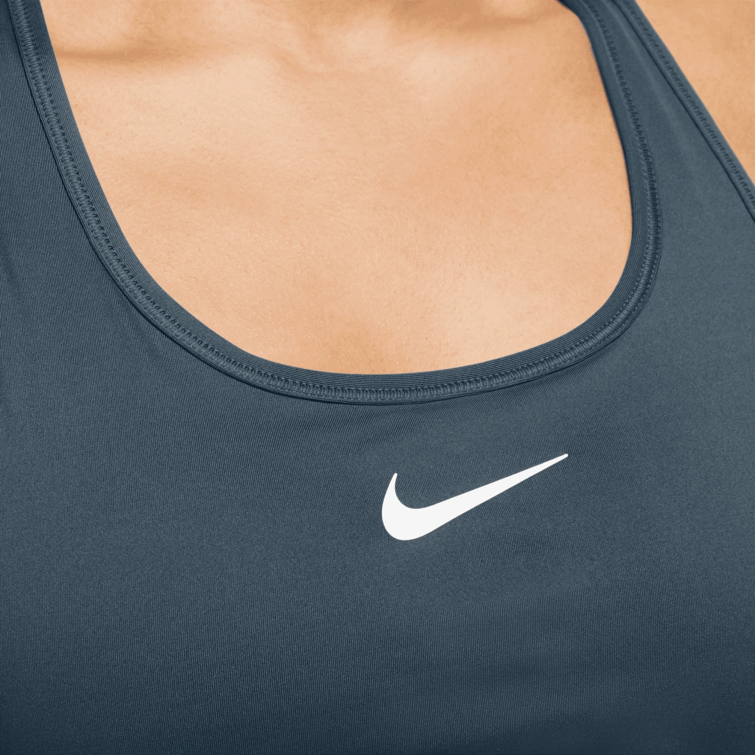 Nike Women’s Swoosh Medium Support Sports Bra (478 - Armor Navy/White) 3 Nike Women’s Swoosh Medium Support Sports Bra (478 - Armor Navy/White) - Image 3