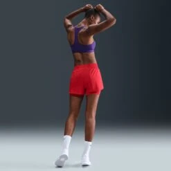 Nike Women’s Swoosh Medium Support Sports Bra (547 - Court Purple/White) -Shoes Fashion Store AURORA DX6821 547 PHSBMG01 2000