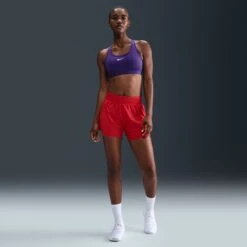 Nike Women’s Swoosh Medium Support Sports Bra (547 - Court Purple/White) -Shoes Fashion Store AURORA DX6821 547 PHSFMG01 2000