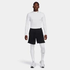 Nike Men's Dri-FIT Warm Long-Sleeve Fitness Mock (100 - White/Black) -Shoes Fashion Store AURORA FB8515 100 PHSYM003 2000
