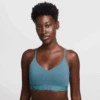 Nike Women's Indy Light Support Padded Adjustable Sports Bra (006 - Smokey Blue)