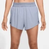 Nike Women's DRI-FIT ADV Aeroswift Mid-Rise Brief-Lined 3" Running Shorts (057 - Ghost/Blue Void)