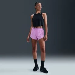 Nike Women's DRI-FIT ADV Aeroswift Mid-Rise Brief-Lined 3" Running Shorts (532 - Rush Fuchsia/Aster Pink/Green Shock) -Shoes Fashion Store AURORA FN2328 532 PHSFMG01 2000